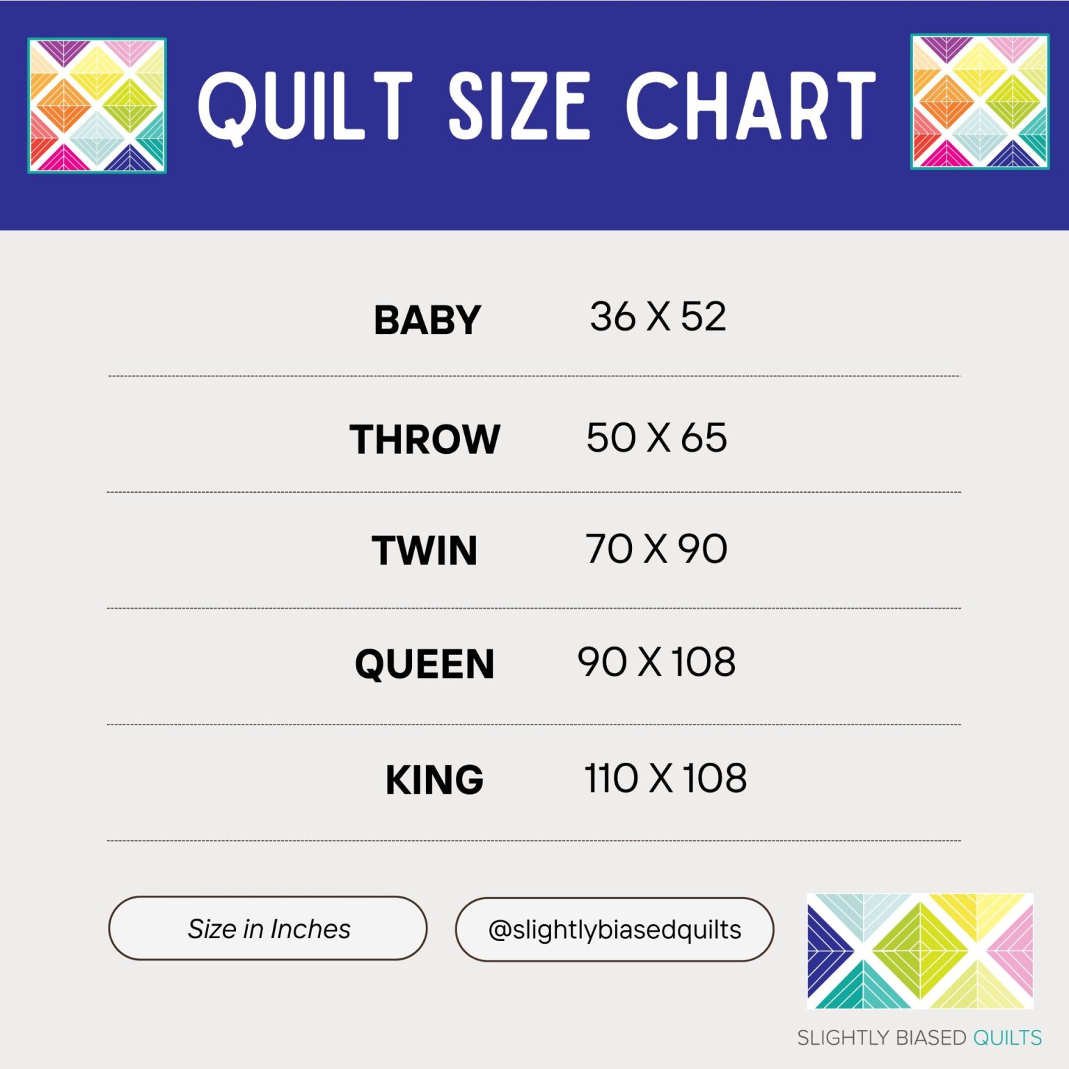 A Guide To Traditional Quilt Sizes And Their Versatile Uses – Slightly 