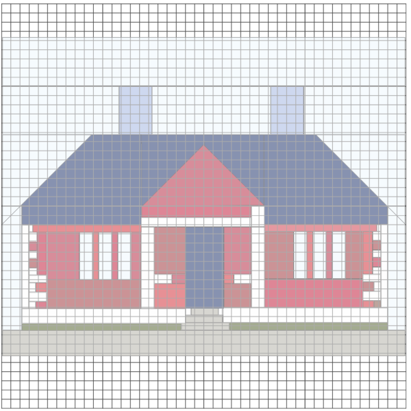 Scrappy Americana House blocks grid